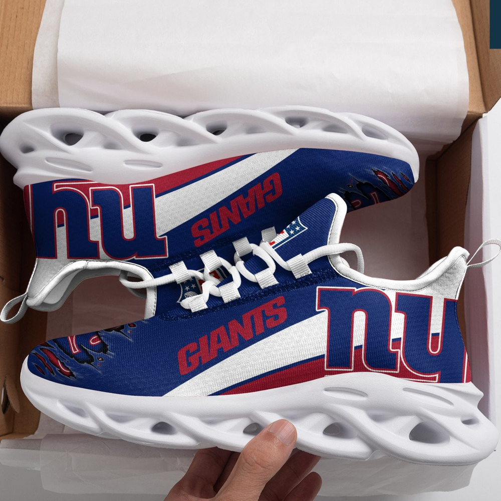 New York Giants Max Soul Shoes Sneakers for Men And Women – NFL Football Fan Shoes, Team Sneakers