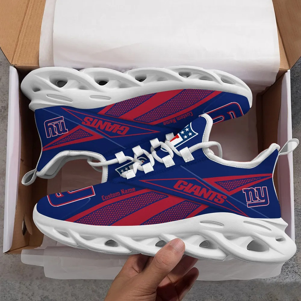 New York Giants Max Soul Shoes Sneakers for Men And Women – NFL Football Fan Shoes, Team Sneakers