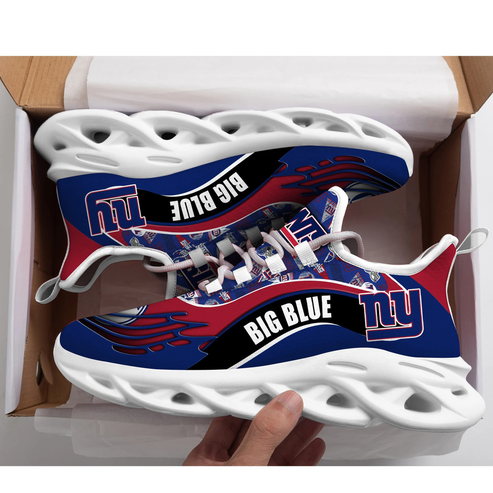 New York Giants Max Soul Shoes Sneakers for Men And Women – NFL Football Fan Shoes, Team Sneakers