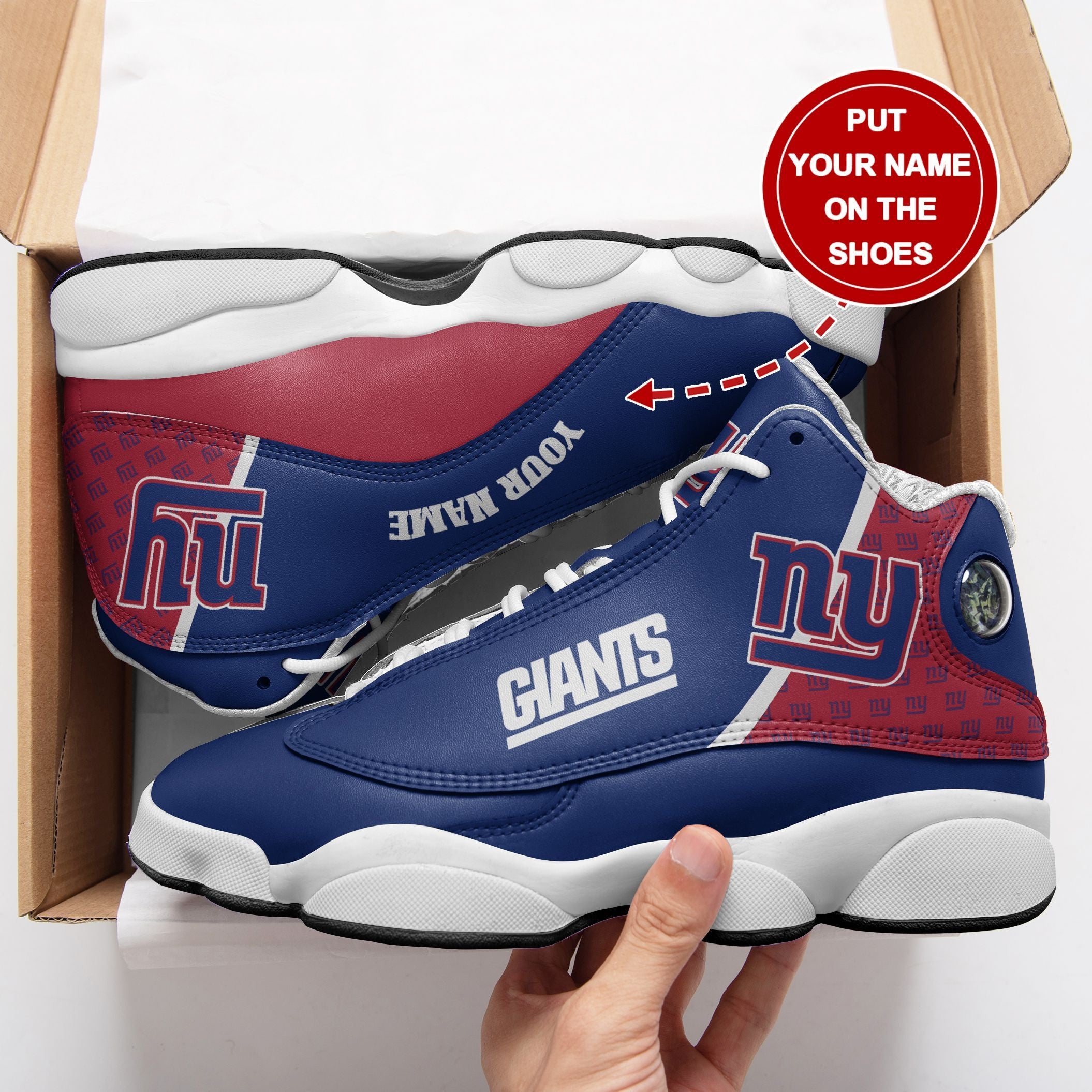 New York Giants NFL JD13 Sneakers Shoes for Men & Women | Custom Fan Gift
