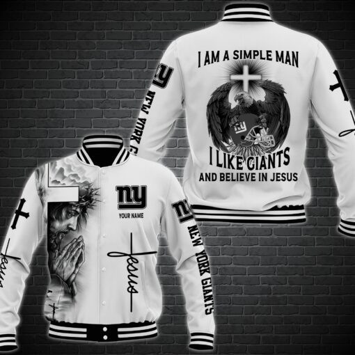 New York Giants Personalized Baseball Jacket for Men & Women | NFL Team Fan Gift