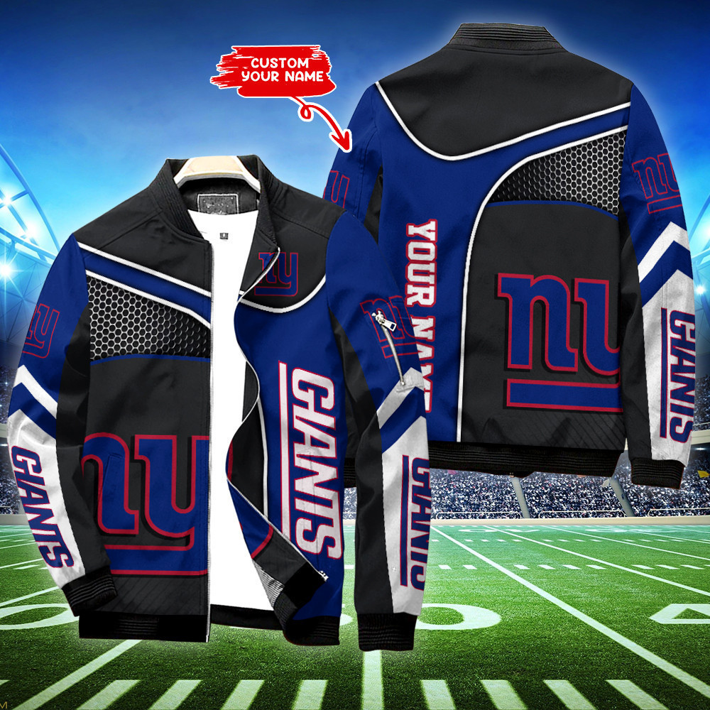 New York Giants Personalized Bomber Jacket | NFL Team Jacket for Men & Women | Football Fan Gift