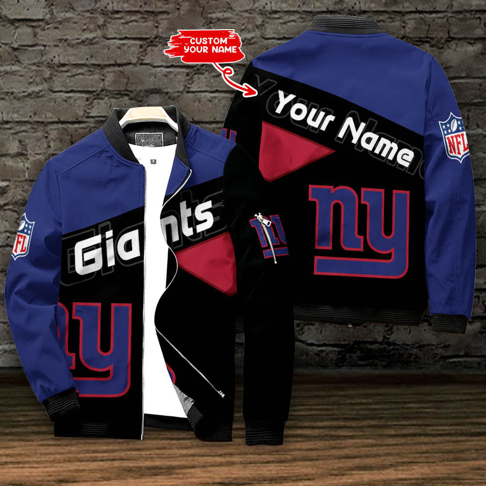 New York Giants Personalized Bomber Jacket | NFL Team Jacket for Men & Women | Football Fan Gift