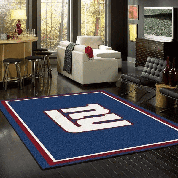 New York Giants Rectangle Area Rug – Full Print Carpet For Living Room & Bedroom Home Decor