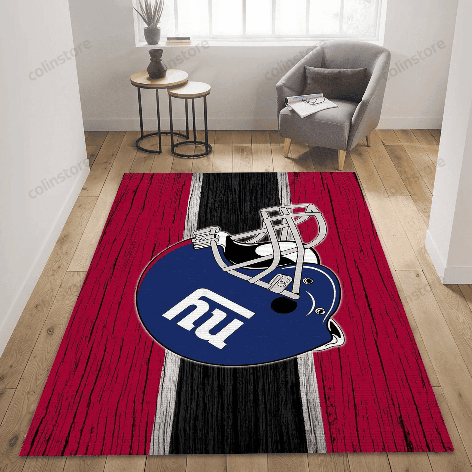 New York Giants Rectangle Area Rug – Full Print Carpet For Living Room & Bedroom Home Decor