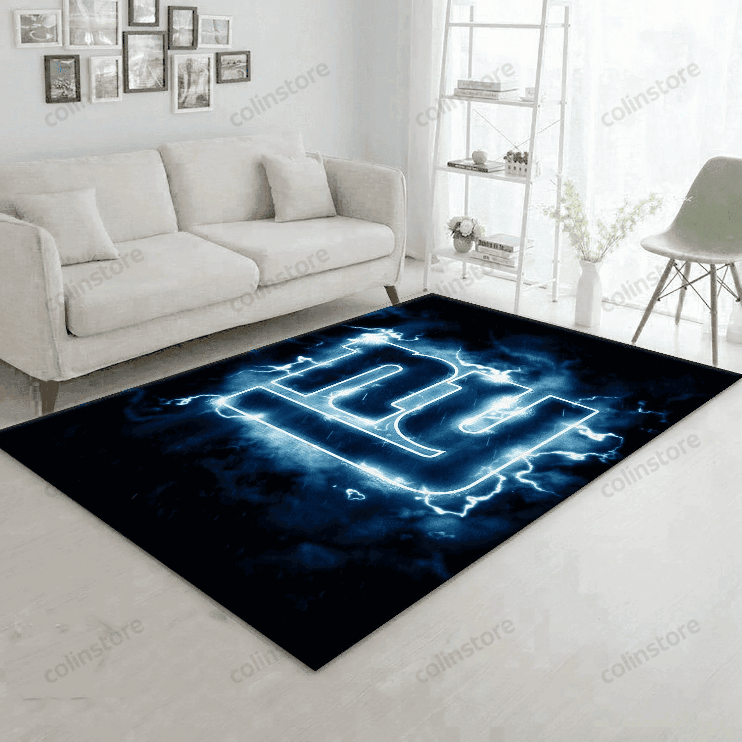 New York Giants Rectangle Area Rug – Full Print Carpet For Living Room & Bedroom Home Decor