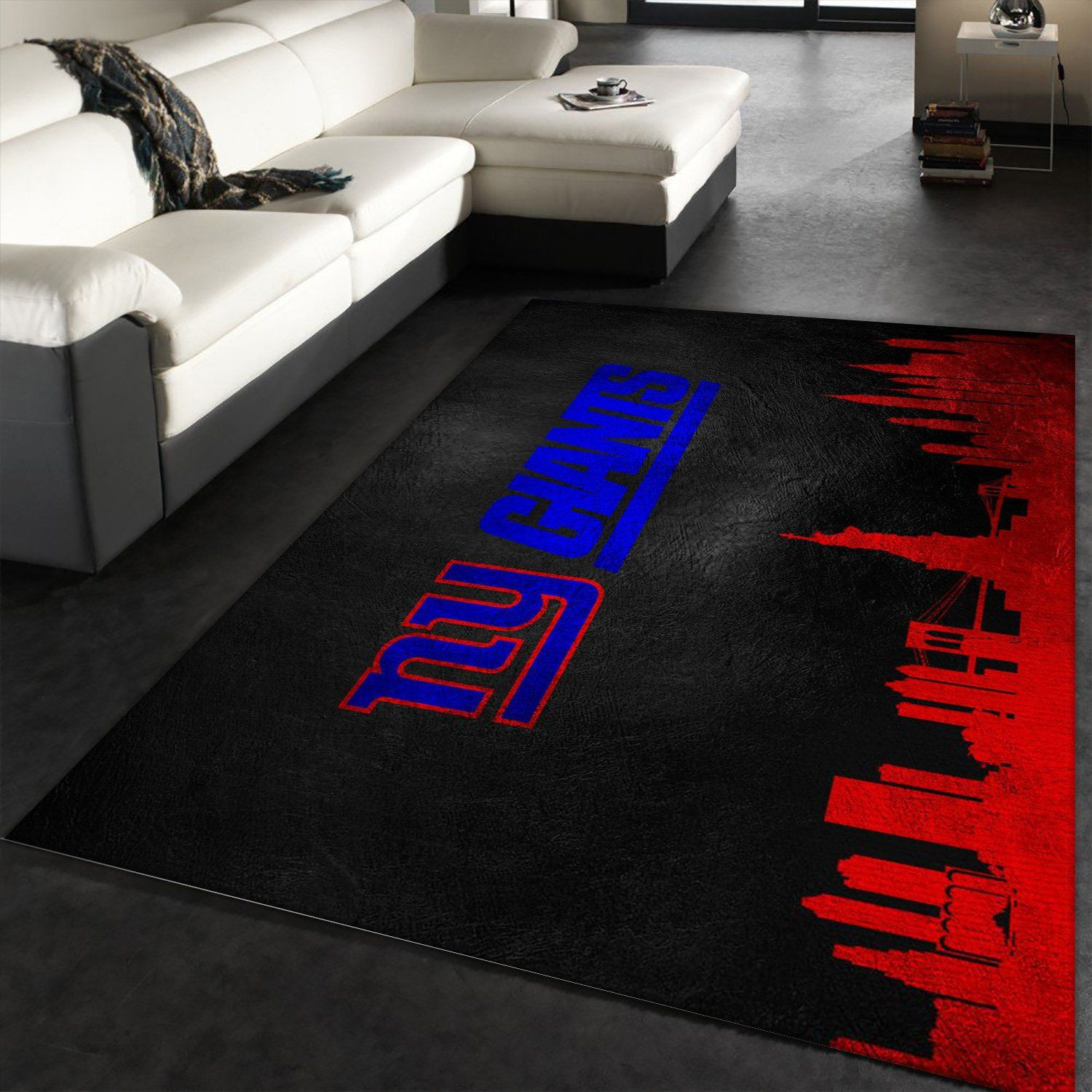 New York Giants Skyline 3 Rectangle Area Rug – Full Print Carpet For Living Room & Bedroom Home Decor