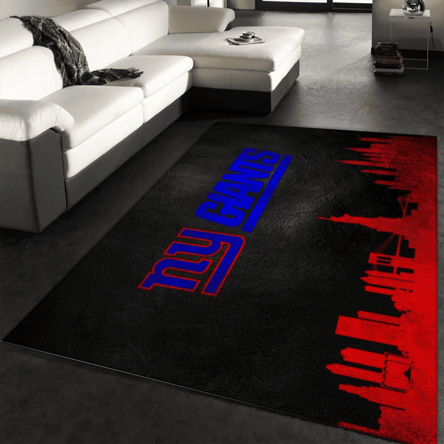 New York Giants Skyline 3 Rectangle Area Rug – Full Print Carpet For Living Room & Bedroom Home Decor