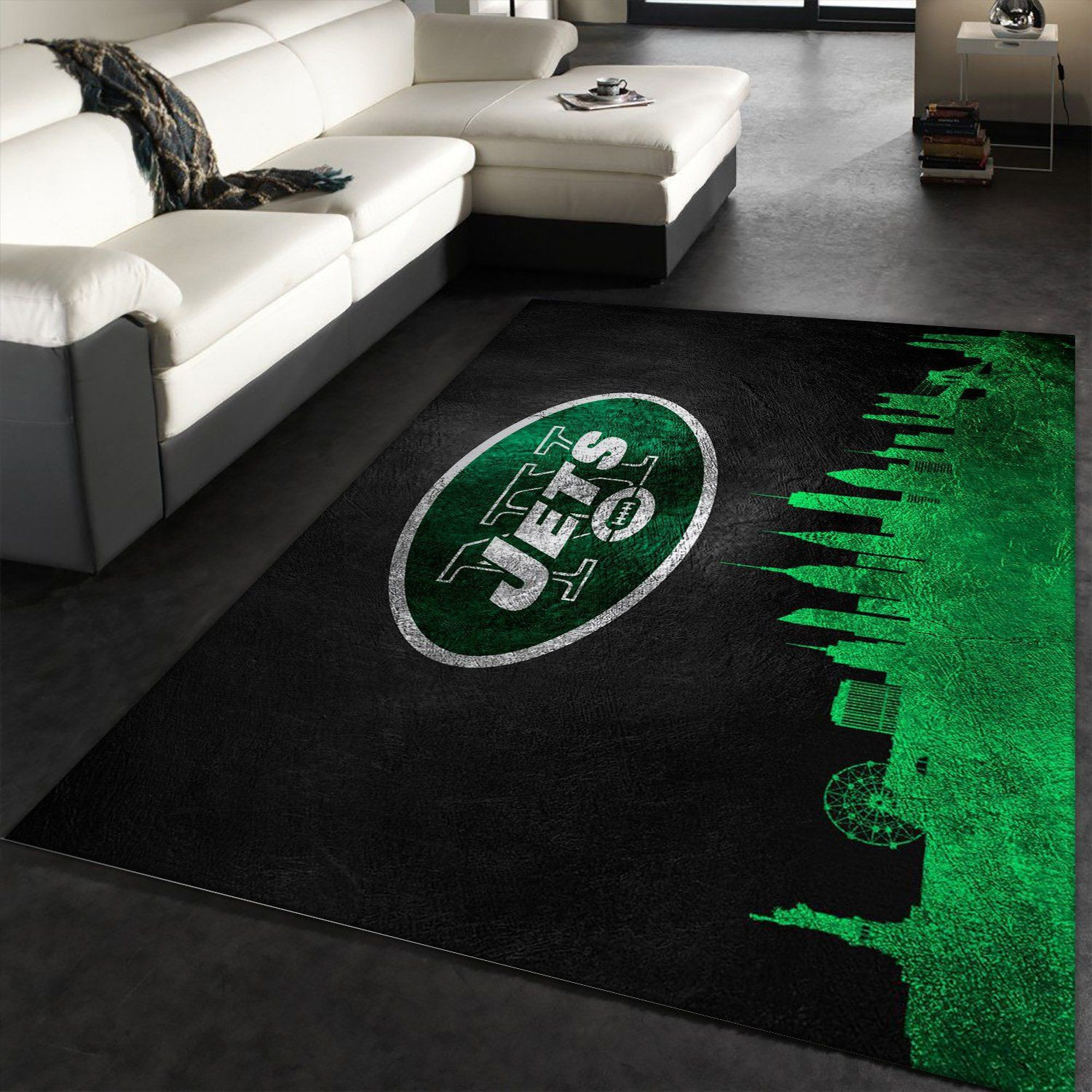New York Giants Skyline Team Logos Rectangle Area Rug – Full Print Carpet For Living Room & Bedroom Home Decor