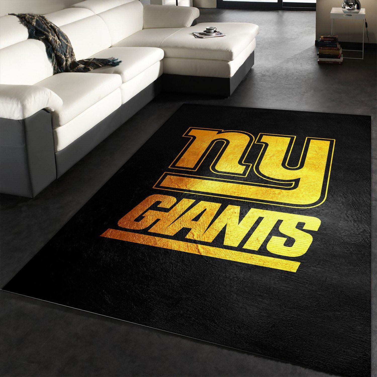 New York Giants Team Logos Rectangle Area Rug – Full Print Carpet For Living Room & Bedroom Home Decor