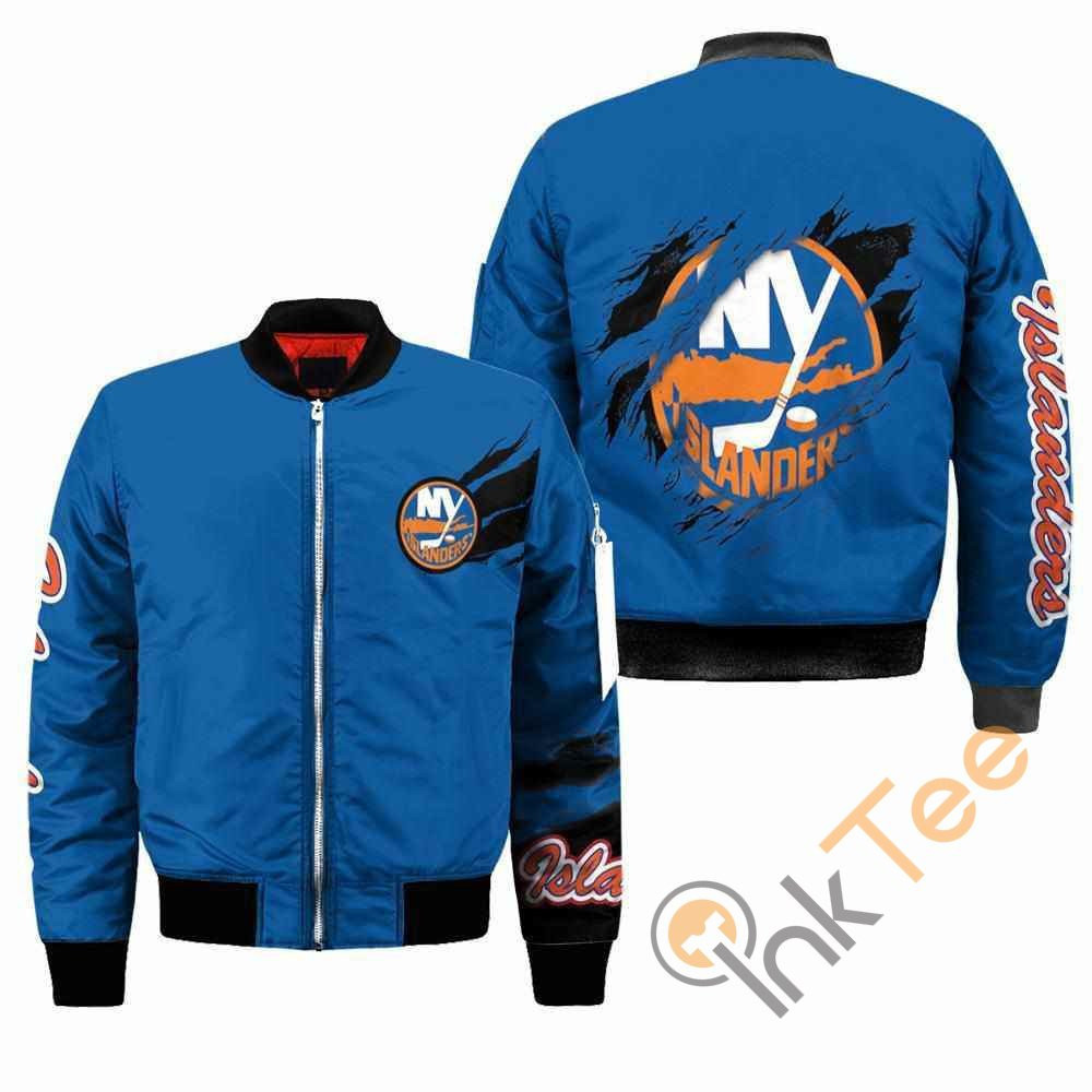 New York Islanders Blue Bomber Jacket | NHL Team Jacket for Men & Women | Hockey Fan Gift