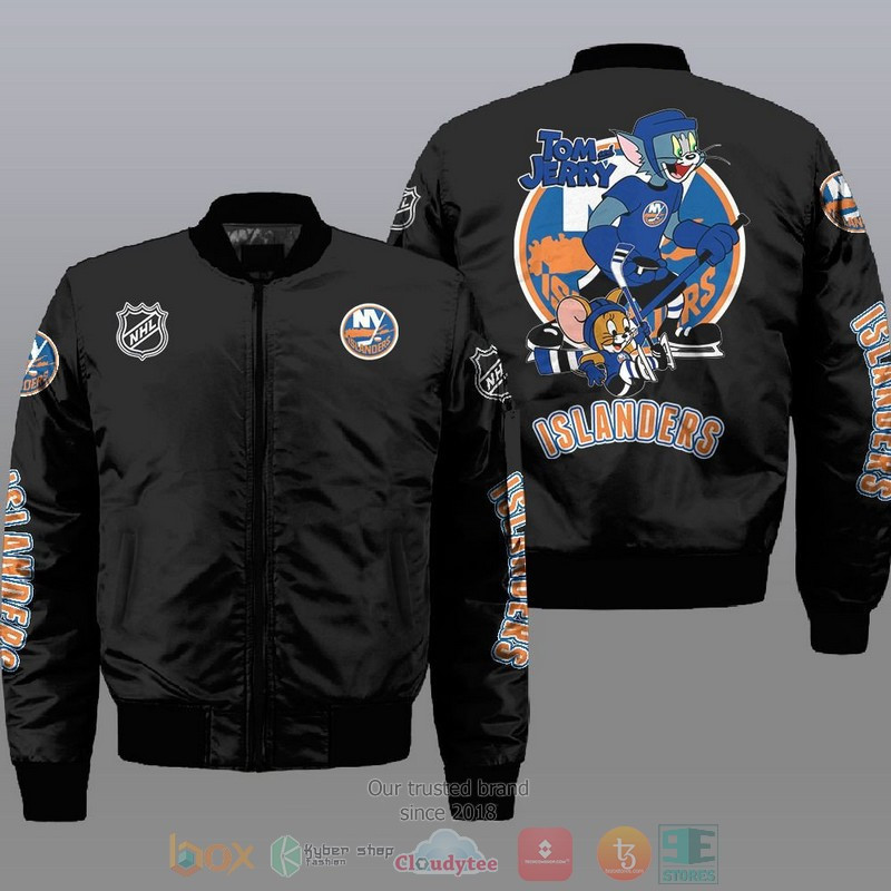 New York Islanders Tom And Jerry Bomber Jacket | NHL Team Jacket for Men & Women | Hockey Fan Gift