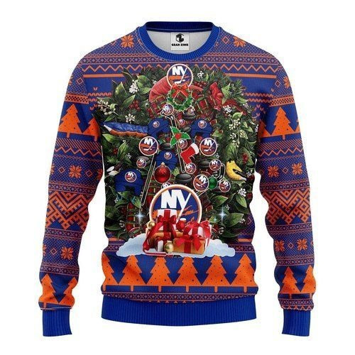 New York Islanders Tree Christmas Ugly Christmas Sweater,