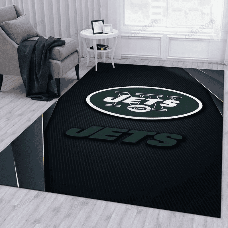 New York Jets 13 3D Rectangle Area Rug – Full Print Carpet For Living Room & Bedroom Home Decor