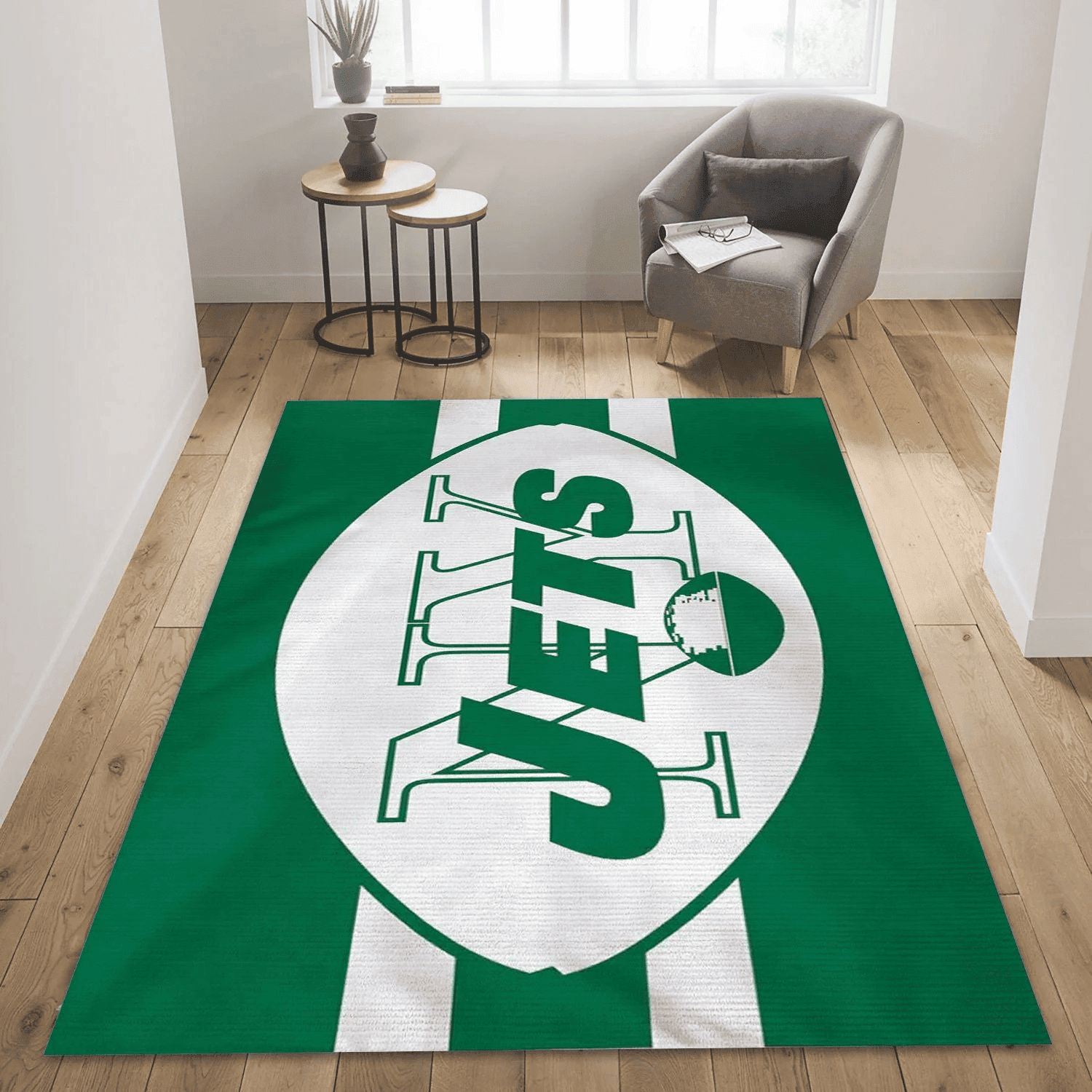 New York Jets Banner Rectangle Area Rug – Full Print Carpet For Living Room & Bedroom Home Decor
