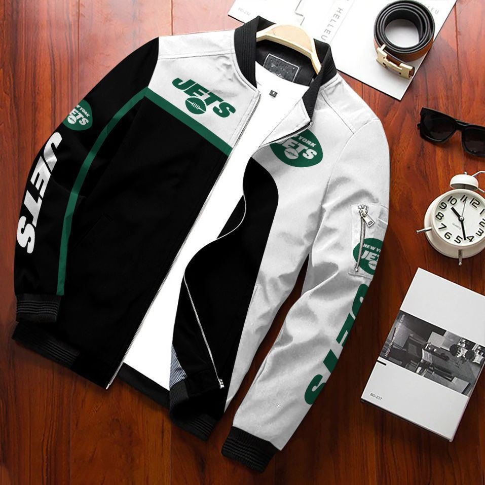New York Jets Bomber Jacket | NFL Team Jacket for Men & Women | Football Fan Gift