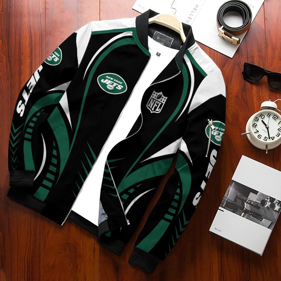 New York Jets Bomber Jacket | NFL Team Jacket for Men & Women | Football Fan Gift