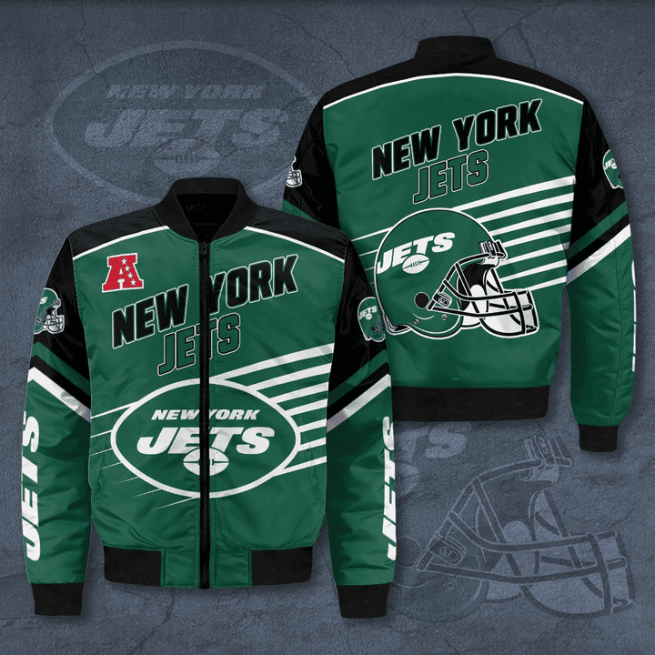 New York Jets Bomber Jacket | NFL Team Jacket for Men & Women | Football Fan Gift