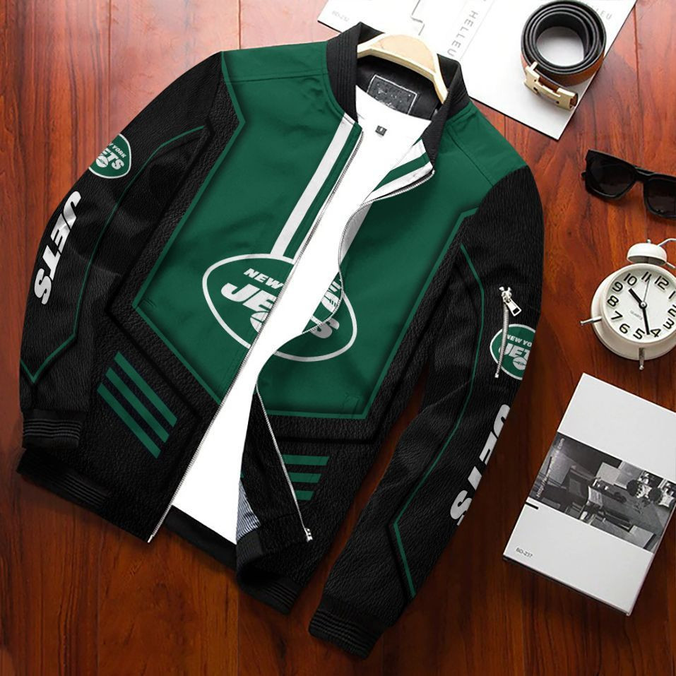 New York Jets Bomber Jacket | NFL Team Jacket for Men & Women | Football Fan Gift
