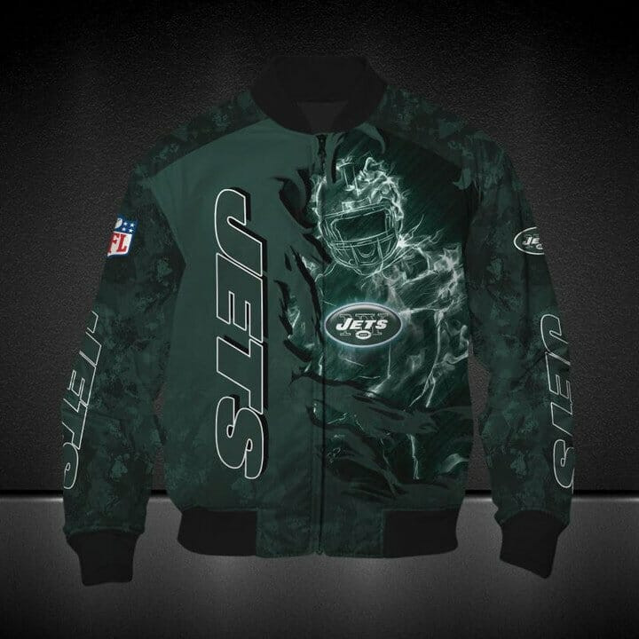 New York Jets Green Bomber Jacket | NFL Team Jacket for Men & Women | Football Fan Gift