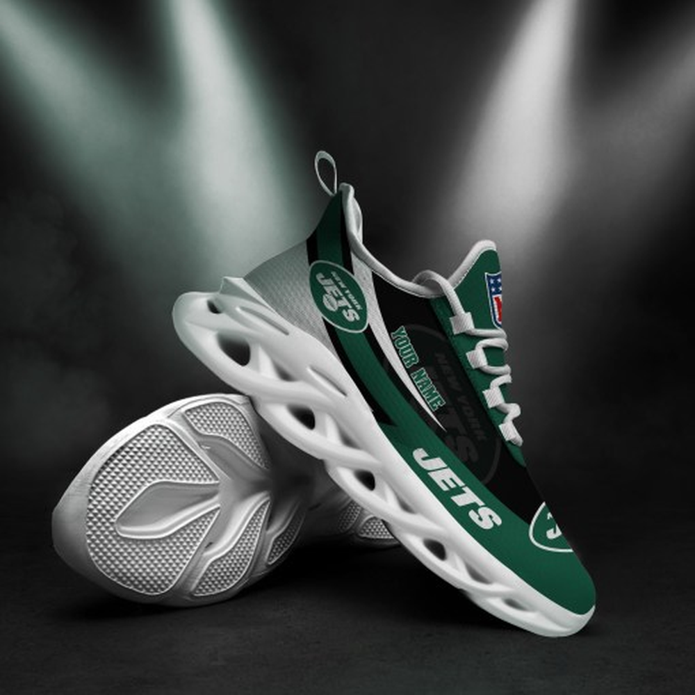 New York Jets Max Soul Shoes Sneakers for Men And Women – NFL Football Fan Shoes, Team Sneakers