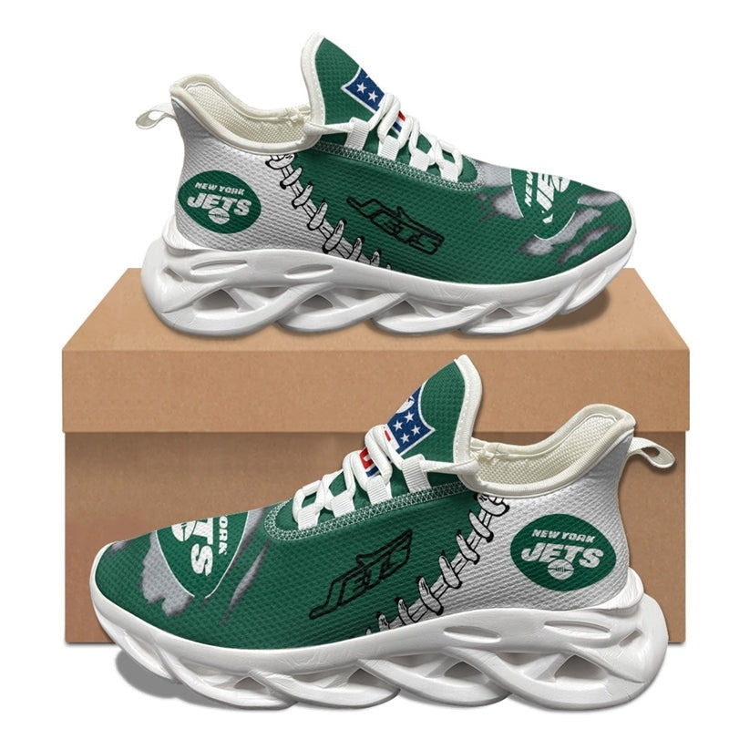 New York Jets Max Soul Shoes Sneakers for Men And Women – NFL Football Fan Shoes, Team Sneakers
