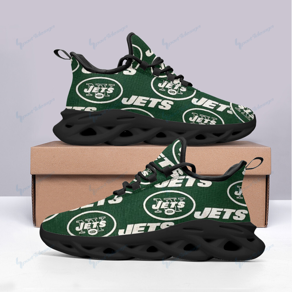 New York Jets Max Soul Shoes Sneakers for Men And Women – NFL Football Fan Shoes, Team Sneakers