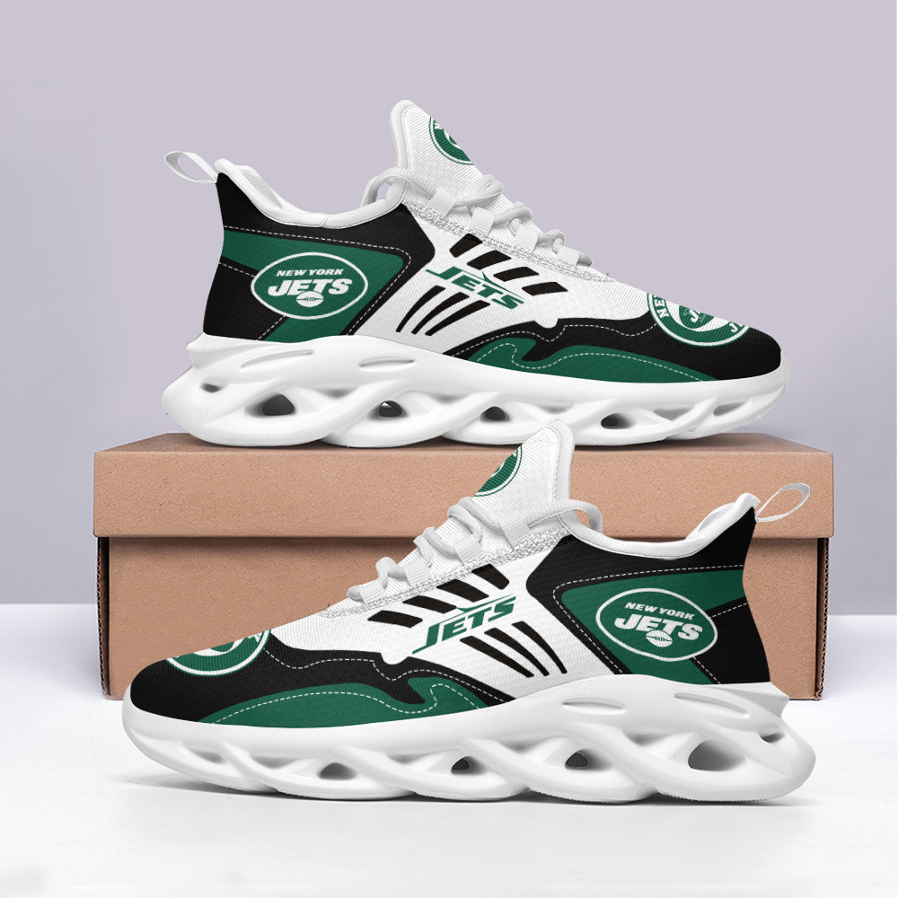 New York Jets Max Soul Shoes Sneakers for Men And Women – NFL Football Fan Shoes, Team Sneakers