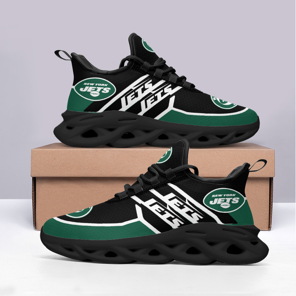 New York Jets Max Soul Shoes Sneakers for Men And Women – NFL Football Fan Shoes, Team Sneakers