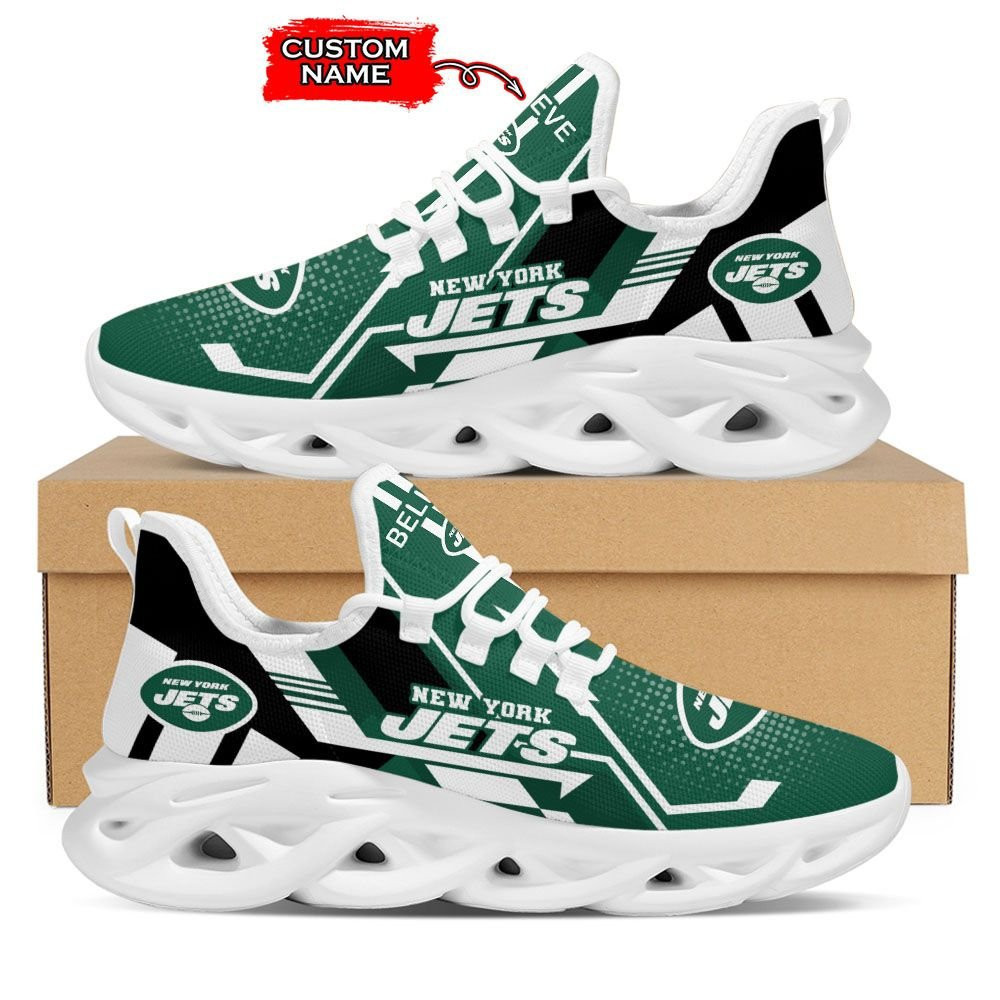New York Jets Max Soul Shoes Sneakers for Men And Women – NFL Football Fan Shoes, Team Sneakers