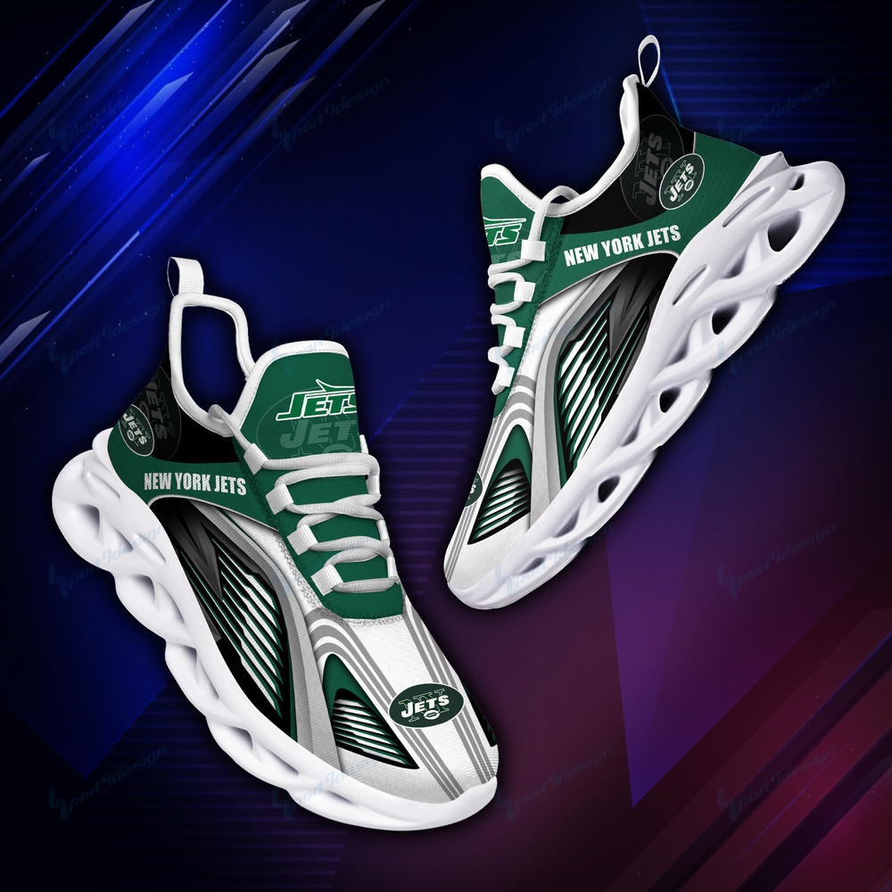 New York Jets Max Soul ShoesSneakers for Men And Women – NFL Football Fan Shoes, Team Sneakers