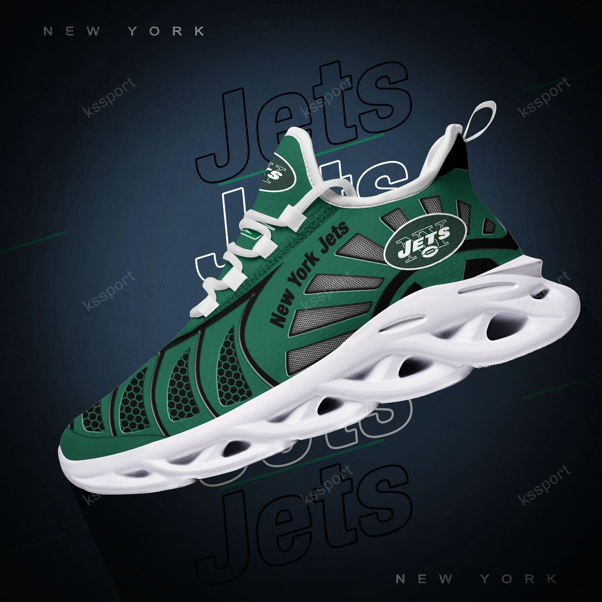 New York Jets NFL Max Soul Shoes Sneakers for Men And Women – NFL Football Fan Shoes, Team Sneakers