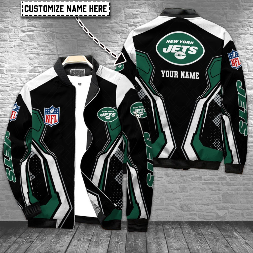 New York Jets Personalized Bomber Jacket | NFL Team Jacket for Men & Women | Football Fan Gift