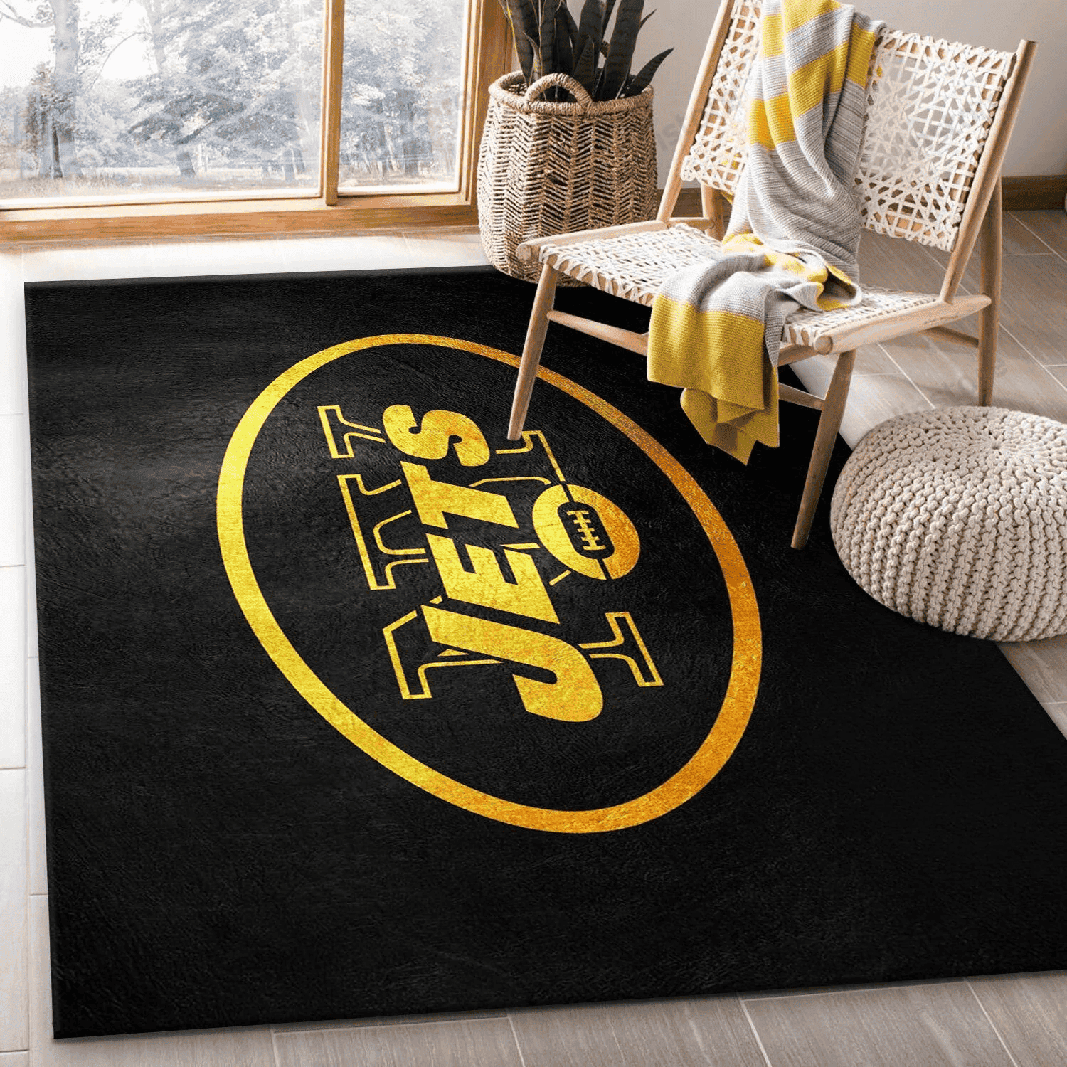 New York Jets Rectangle Area Rug – Full Print Carpet For Living Room & Bedroom Home Decor