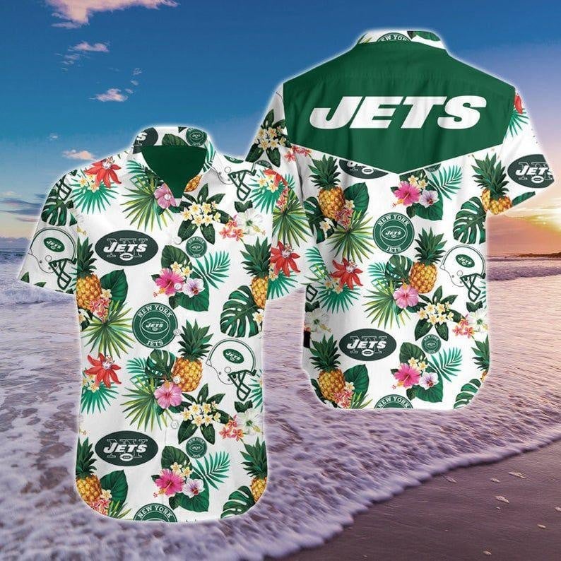 New York Jets Tropical Vibes Aloha Hawaiian Shirt for Men & Women