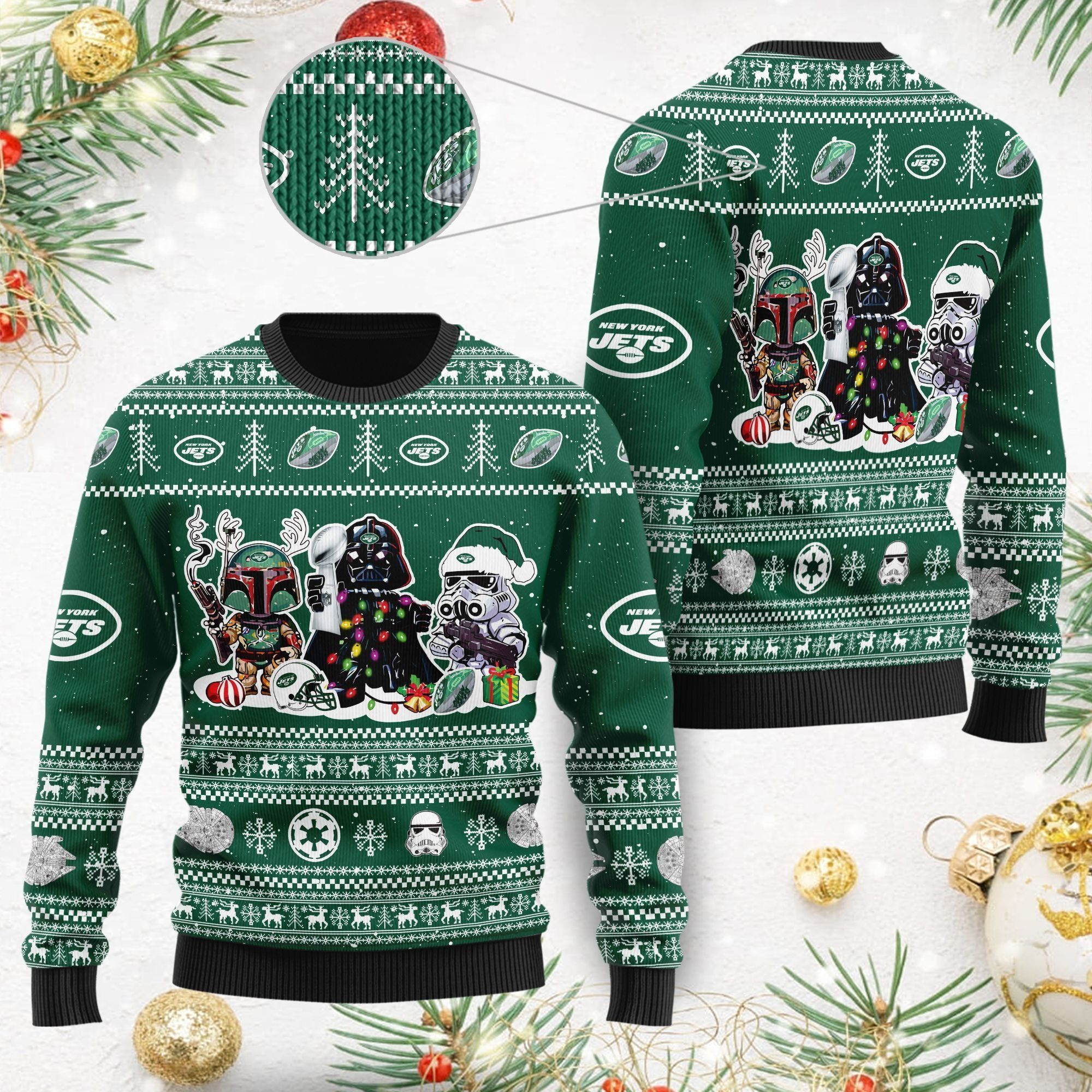 New York JetsI Star Wars Ugly Christmas Sweater