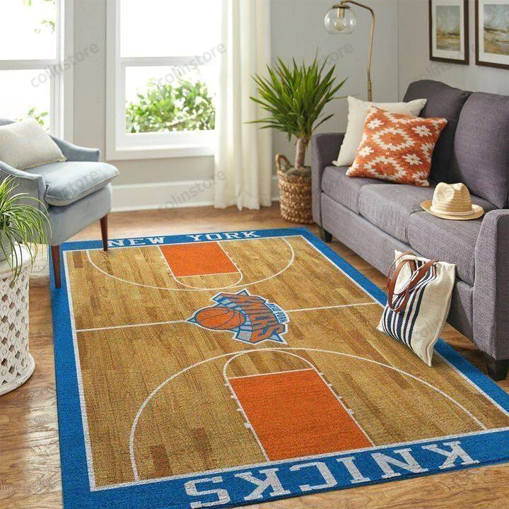 New York Knicks 3D Rectangle Area Rug – Full Print Carpet For Living Room & Bedroom Home Decor