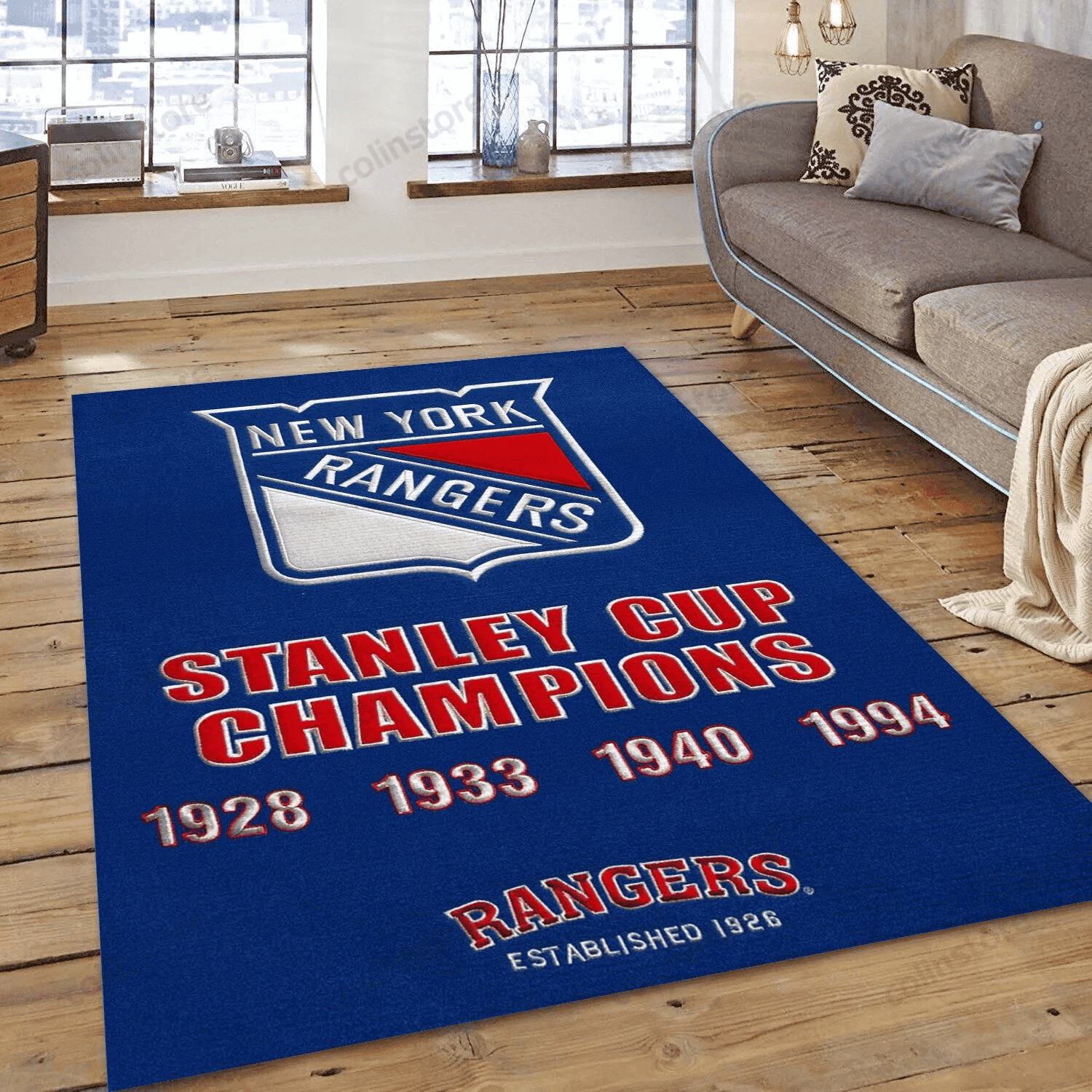 New York Knicks Champions 3D Rectangle Area Rug – Full Print Carpet For Living Room & Bedroom Home Decor