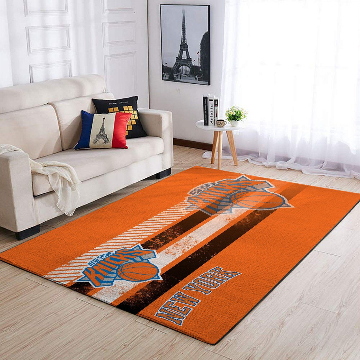 New York Knicks Team Logo Nice Gift Rectangle Area Rug – Full Print Carpet For Living Room & Bedroom Home Decor