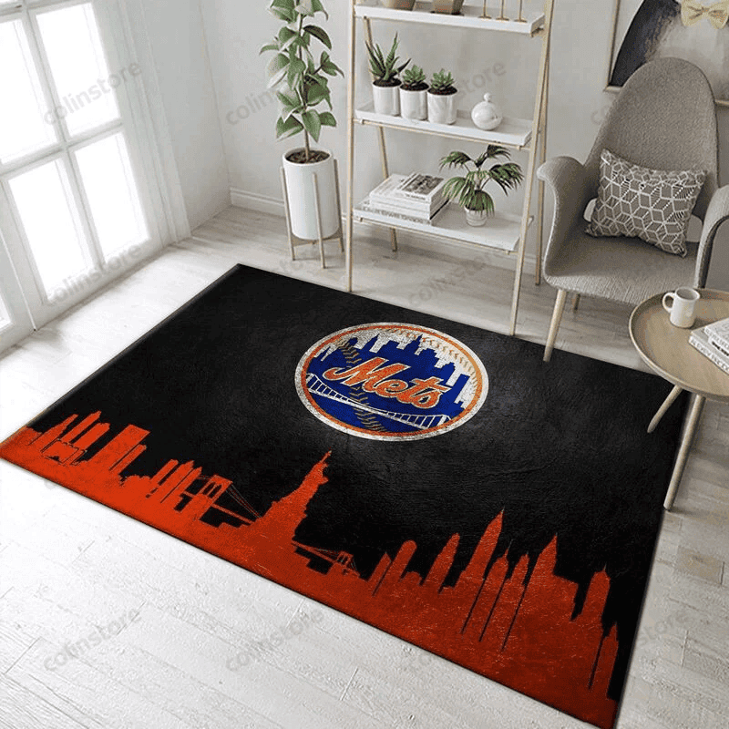 New York Mets 10 3D Rectangle Area Rug – Full Print Carpet For Living Room & Bedroom Home Decor