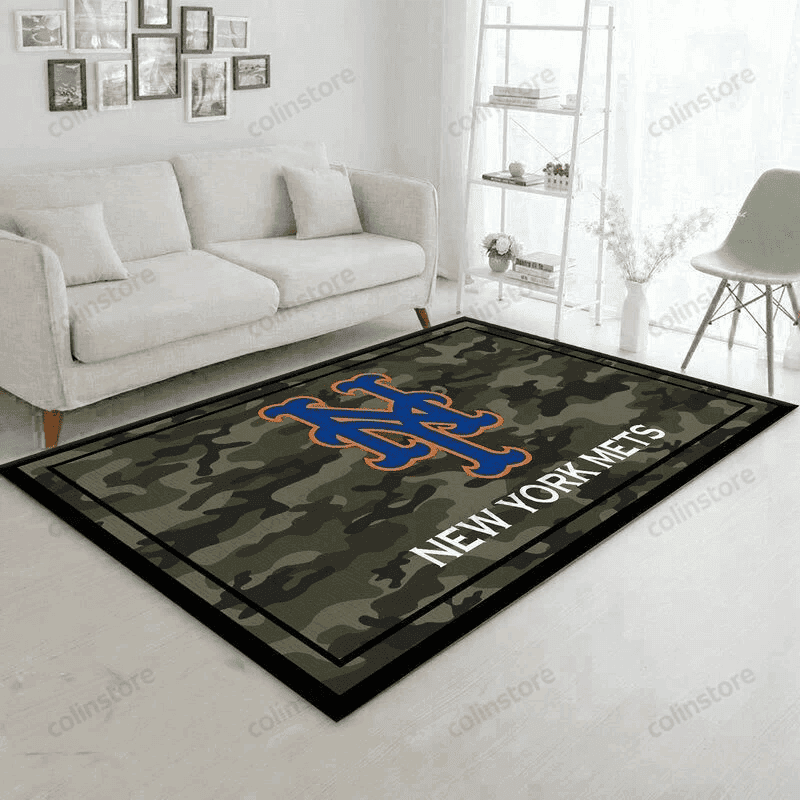 New York Mets 3 3D Rectangle Area Rug – Full Print Carpet For Living Room & Bedroom Home Decor