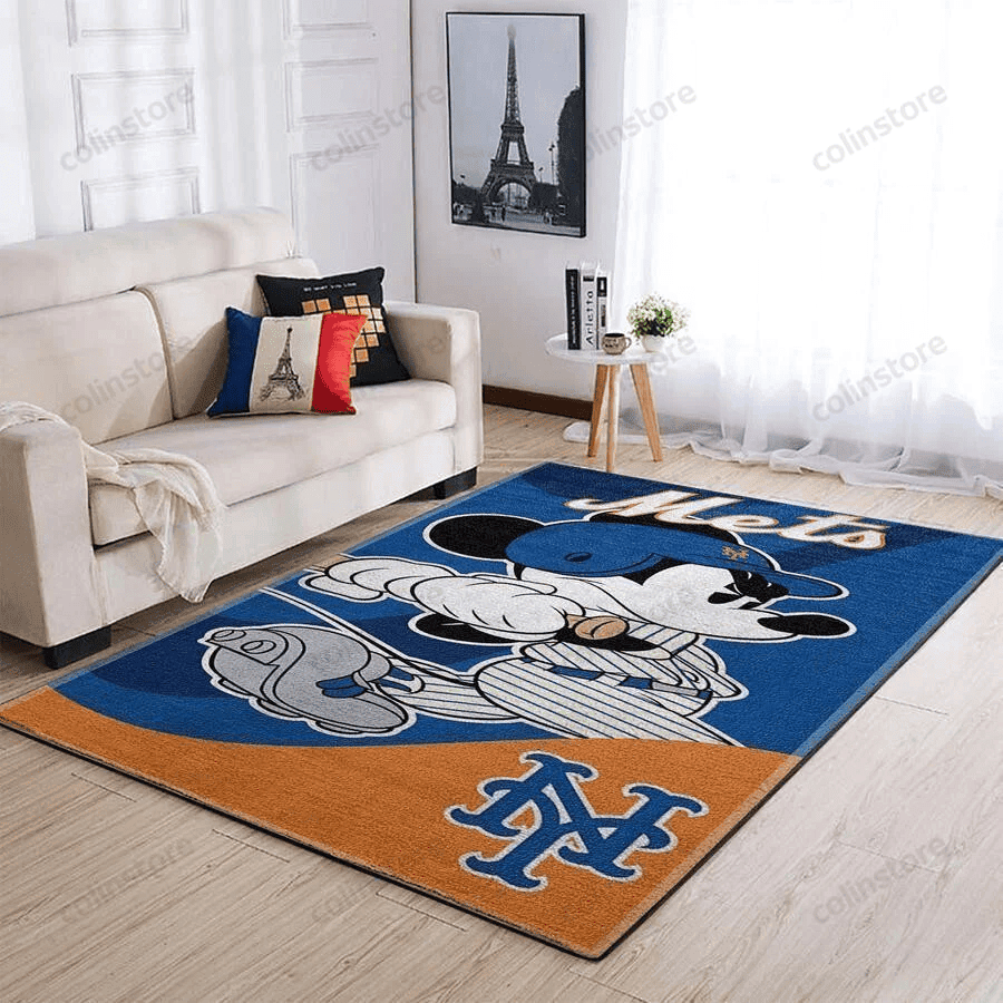 New York Mets 3D Rectangle Area Rug – Full Print Carpet For Living Room & Bedroom Home Decor