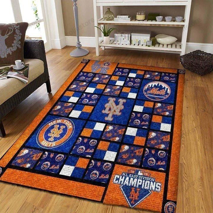 New York Mets 3D Rectangle Area Rug – Full Print Carpet For Living Room & Bedroom Home Decor