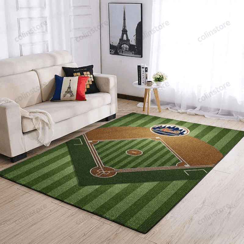 New York Mets 6 3D Rectangle Area Rug – Full Print Carpet For Living Room & Bedroom Home Decor