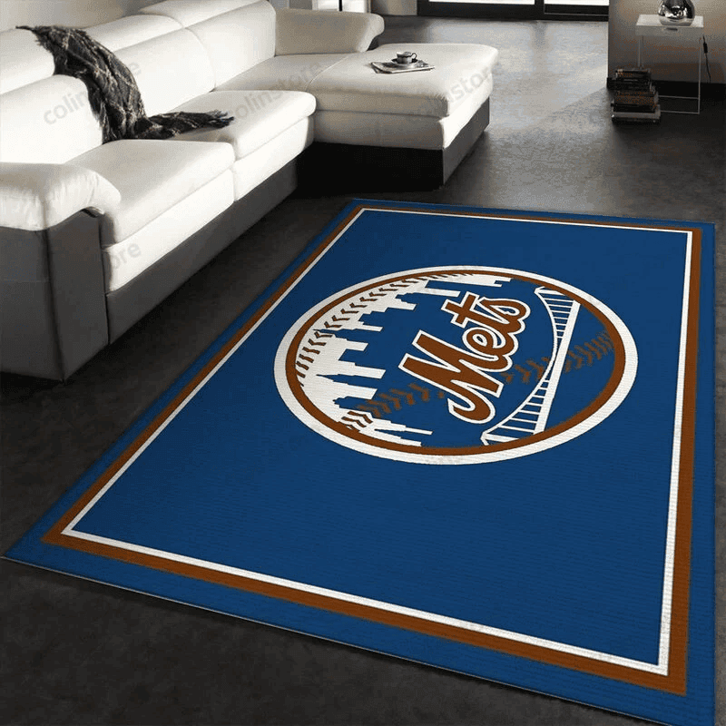 New York Mets 7 3D Rectangle Area Rug – Full Print Carpet For Living Room & Bedroom Home Decor