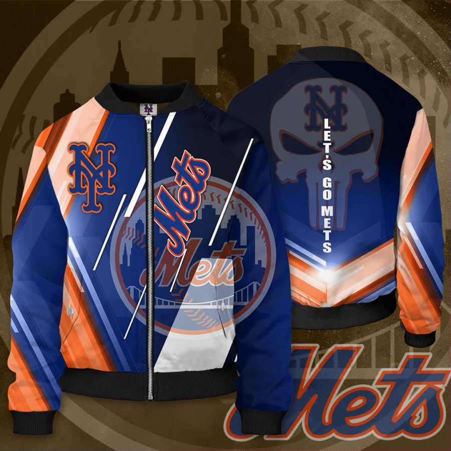 New York Mets Bomber Jacket | MLB Team Jacket for Men & Women | Baseball Fan Gift