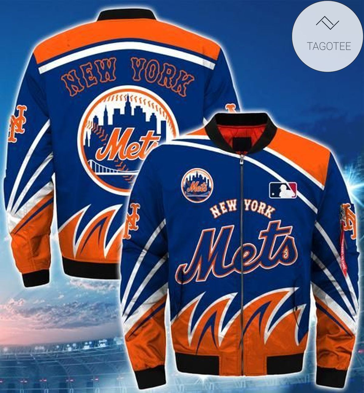 New York Mets Bomber Jacket | MLB Team Jacket for Men & Women | Baseball Fan Gift