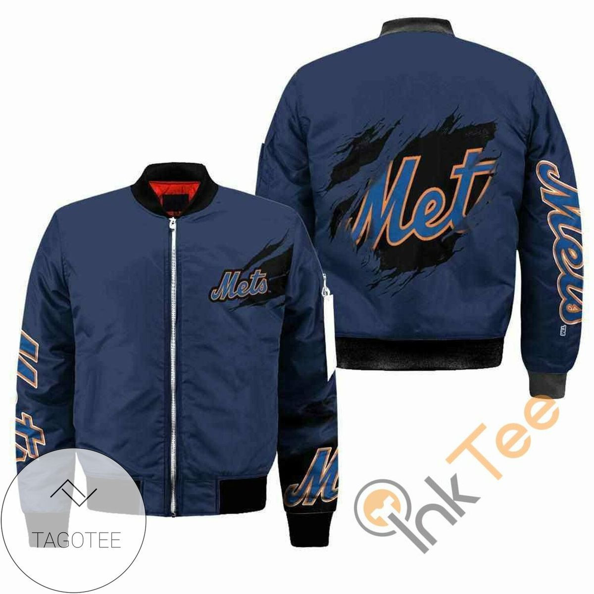 New York Mets Bomber Jacket | MLB Team Jacket for Men & Women | Baseball Fan Gift