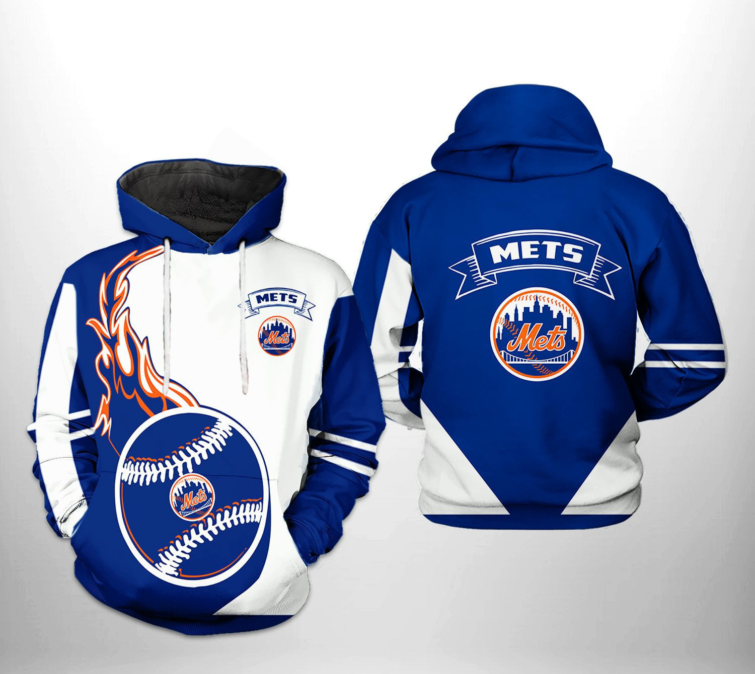 New York Mets MLB Classic 3D All Over Print Hoodie & Zip Hoodie