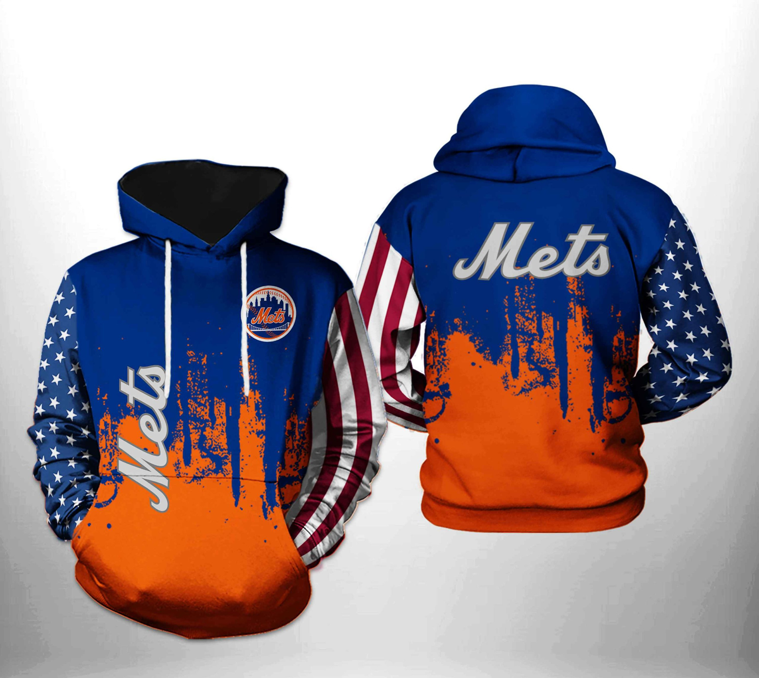 New York Mets MLB Team US 3D All Over Print Hoodie & Zip Hoodie